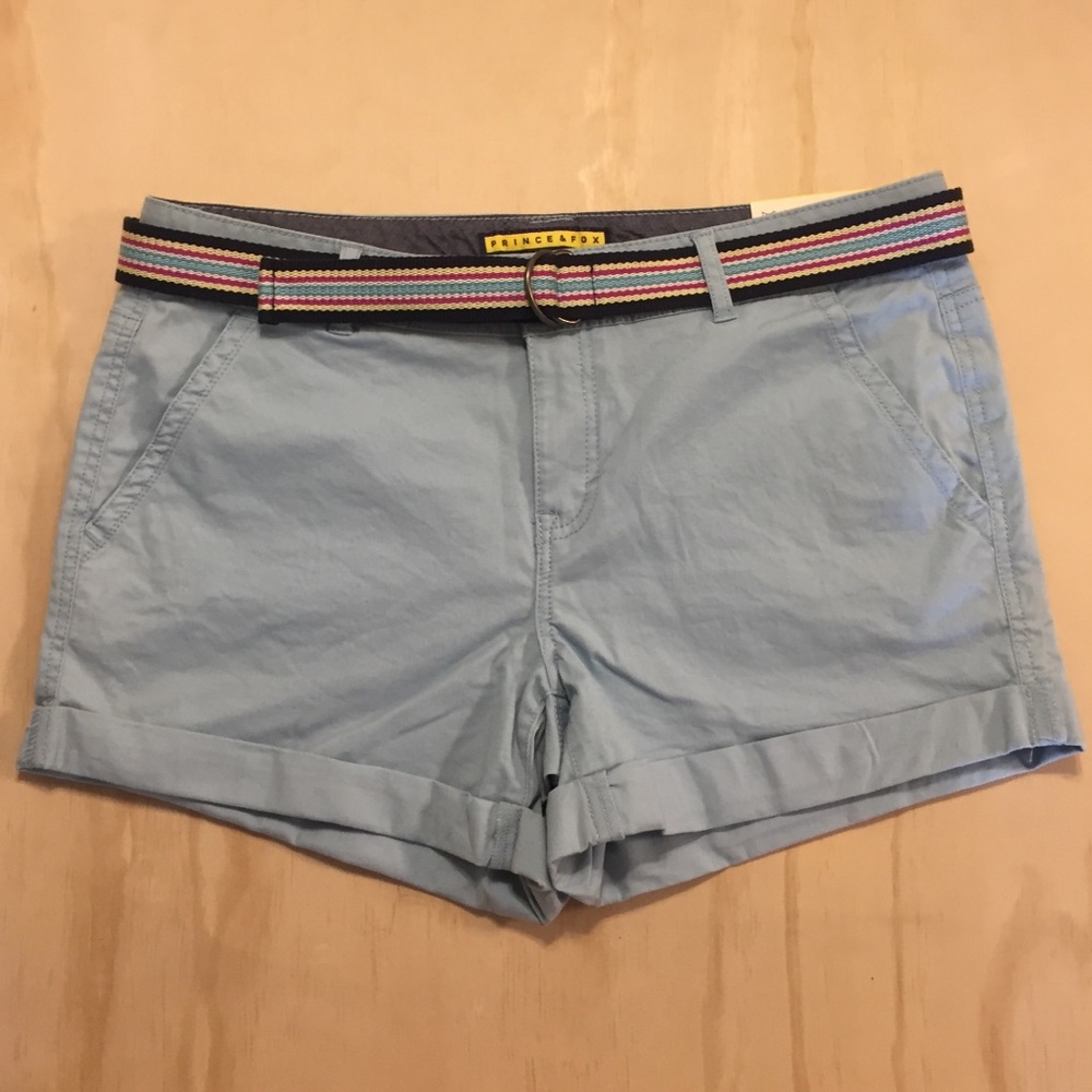 NWT Belted Blue Shorts